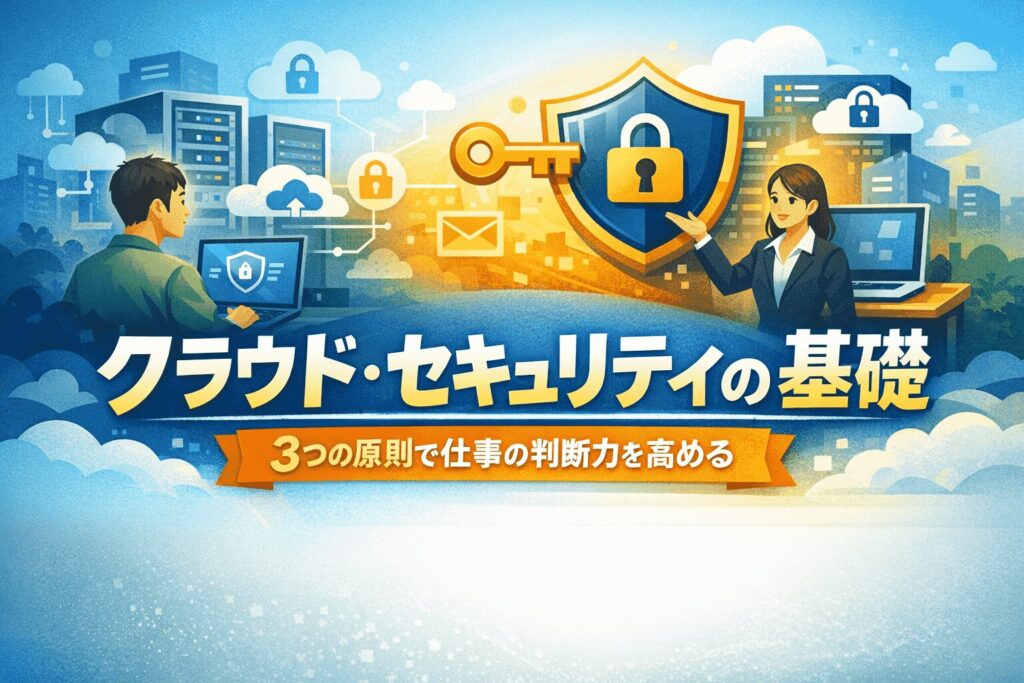 クラウド・セキュリティの基礎｜3つの原則で「ITの裏側」が見えると、仕事の“判断力”が変わる