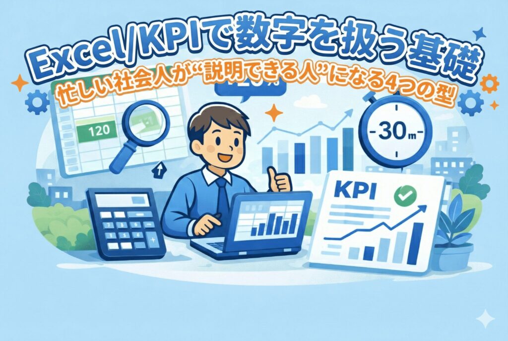 Excel/KPIで数字を扱う基礎|忙しい社会人が“説明できる人”になる4つの型